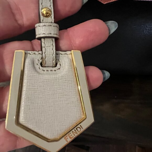 Fendi 2Jours Monster Tote in Black/Coral/Lilac/Taupe Leather - Picture 6 of 9